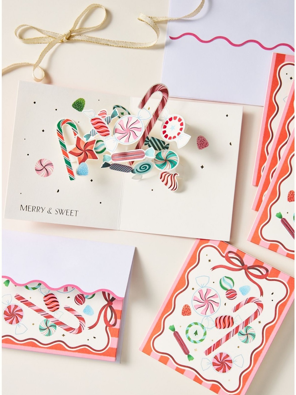 NIB Anthropologie Up With Paper Holiday Boxed Pop-Up Card Set (Set of 5)